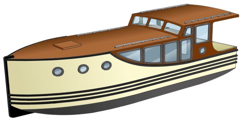 Backdecker-Kajütboot 836SP (für Innenbordmotor)
